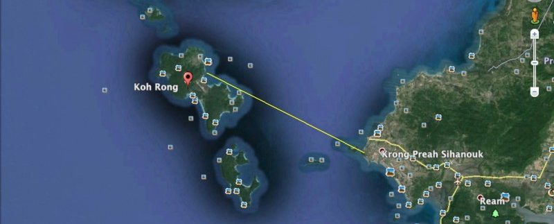 Koh rong distance from sihanoukville port